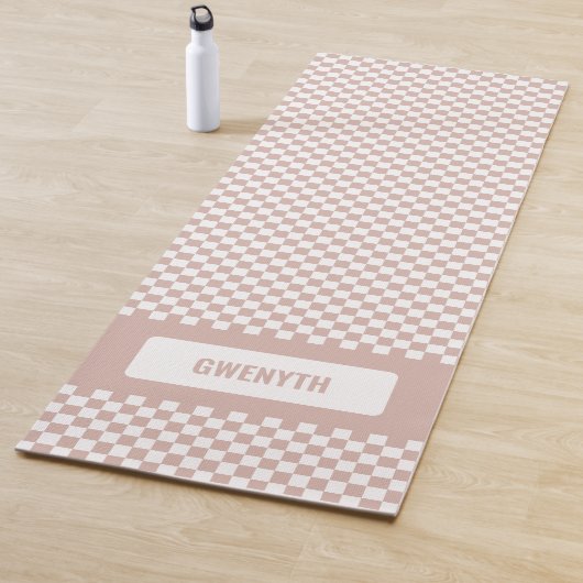 Gepersonaliseerd Gecontroleerd Blush roze dubbelzi Yogamat (In situ)
