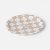 Gepersonaliseerd Gecontroleerd Licht Neutraal Papieren Bordje (Gekanteld)