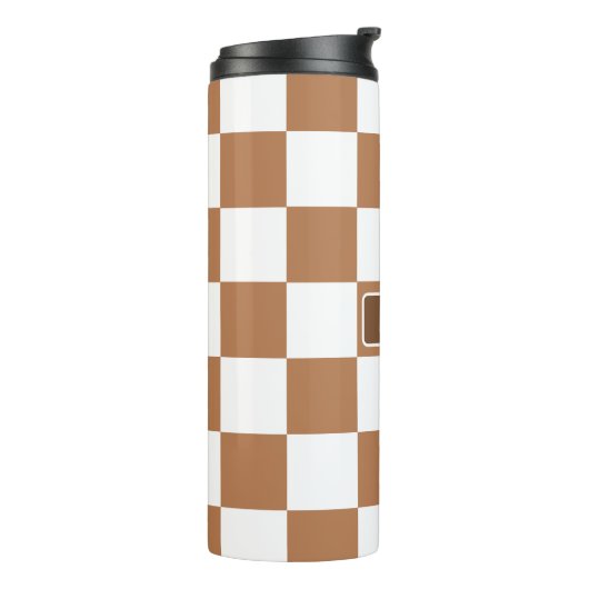 Gepersonaliseerd gecontroleerd neutraal cognac Cam Thermosbeker (Gedraaid links)