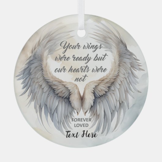 Gepersonaliseerd gedenkteken glas ornament (Voorkant)