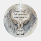 Gepersonaliseerd gedenkteken glas ornament (Achterkant)