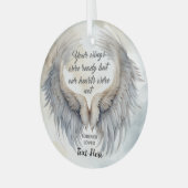 Gepersonaliseerd gedenkteken glas ornament (Voorkant links)