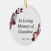 Gepersonaliseerd gedenkteken in het liefdevol gehe keramisch ornament (Rechts)