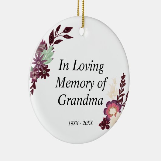 Gepersonaliseerd gedenkteken in het liefdevol gehe keramisch ornament (Rechts)