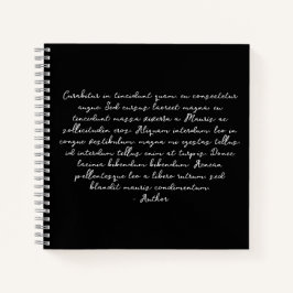 Gepersonaliseerd gedicht, liedtekst, citaat notitieboek