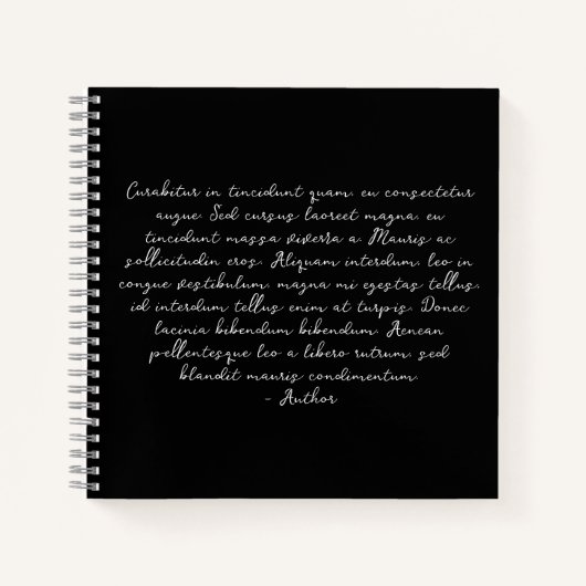 Gepersonaliseerd gedicht, liedtekst, citaat notitieboek (Voorkant)