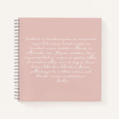 Gepersonaliseerd gedicht, liedtekst, citaat notitieboek (Voorkant)