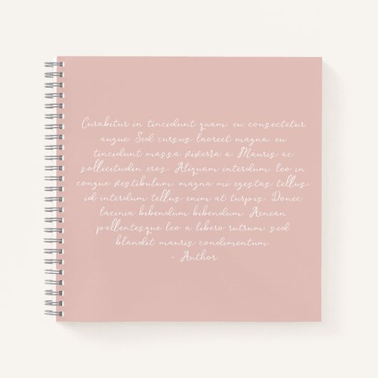 Gepersonaliseerd gedicht, liedtekst, citaat notitieboek (Voorkant)