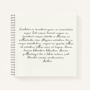 Gepersonaliseerd gedicht, liedtekst, citaat notitieboek