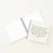 Gepersonaliseerd gedicht, liedtekst, citaat notitieboek (Binnen)