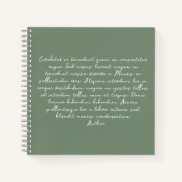 Gepersonaliseerd gedicht, liedtekst, citaat notitieboek