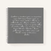 Gepersonaliseerd gedicht, liedtekst, citaat notitieboek (Voorkant)