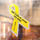 Gepersonaliseerd geel dennenlint  raamsticker (Vel 2)