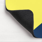 Gepersonaliseerd geel en diepblauw kleurenblok muismat (Hoek)