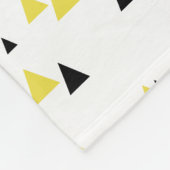 Gepersonaliseerd geel en zwart geometrisch patroon fleece deken (Hoek)