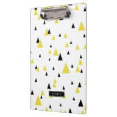 Gepersonaliseerd geel en zwart geometrisch patroon klembord (Links)