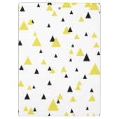 Gepersonaliseerd geel en zwart geometrisch patroon klembord (Achterkant)