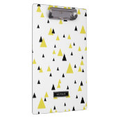 Gepersonaliseerd geel en zwart geometrisch patroon klembord (Rechts)