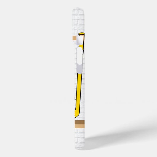 Gepersonaliseerd geel en zwart Ice Hockey Jersey Case-Mate iPhone Case (Achterkant / Links)