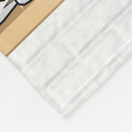 Gepersonaliseerd geel en zwart Ice Hockey Jersey Fleece Deken (Hoek)