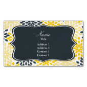 Gepersonaliseerd Geel, Grijze Kool Moderne Floral Visitekaartje Magneet (Voorkant)