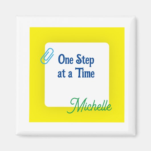 Gepersonaliseerd Geel Magneet (Voorkant)