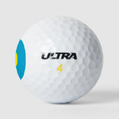 Gepersonaliseerd geel monogram eenvoudig elegant b golfballen (Logo)
