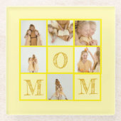 Gepersonaliseerd geel Onderzetter – Aangepaste fot (Voorkant)