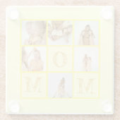 Gepersonaliseerd geel Onderzetter – Aangepaste fot (Achterkant)