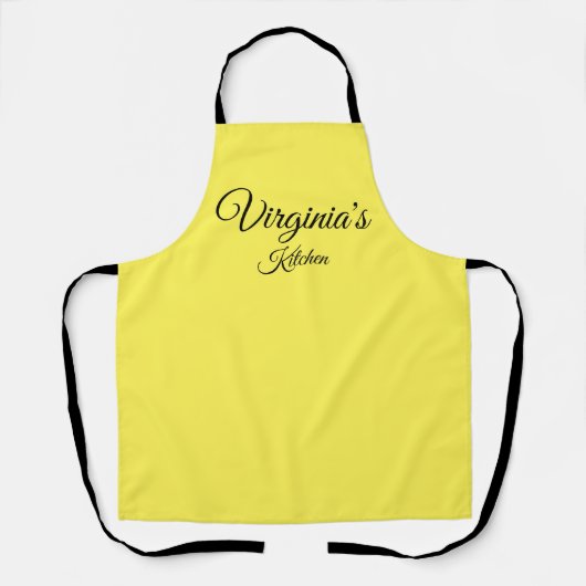 Gepersonaliseerd geel pron schort (Voorkant)