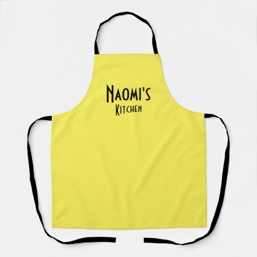 Gepersonaliseerd geel pron schort (Voorkant)