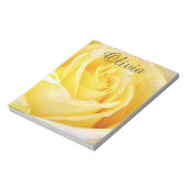 Gepersonaliseerd Geel RozenNotitieblok Notitieblok (Linkerzijde)