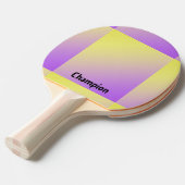 Gepersonaliseerd geel tot Paarse verloop Tafeltennisbatje (Voorkant Gekanteld)