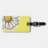 Gepersonaliseerd geel & wit Daisy Bagagelabel (Voorkant horizontaal)