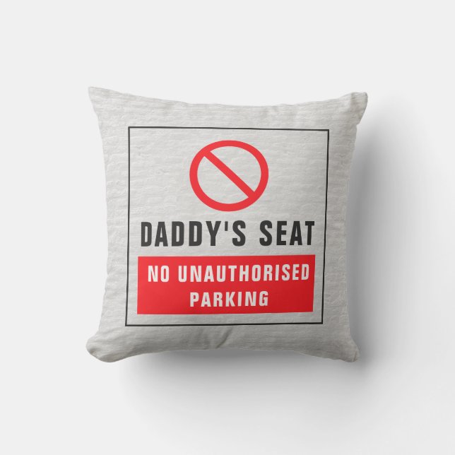 Gepersonaliseerd geen parkeerplaats kussen (Voorkant)