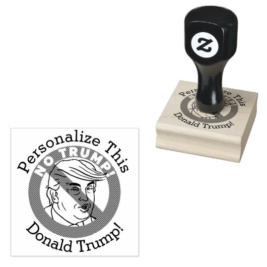 GEPERSONALISEERD Geen Trump Rubber Stamp Rubberstempel (Gestempeld)