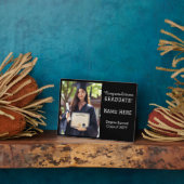 Gepersonaliseerd Gefeliciteerd Afstuderen Foto Zwa Fotoplaat (Zijkant)