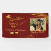 Gepersonaliseerd Gefeliciteerd afstuderen Modern Spandoek (Horizontaal)