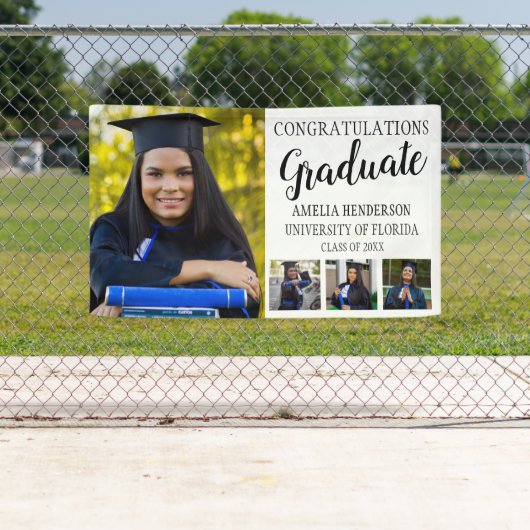 Gepersonaliseerd Gefeliciteerd Foto Afstuderen Ban Spandoek (Insitu)