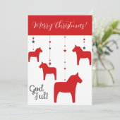 Gepersonaliseerd Gefeliciteerd Kerstmis! Kerst Dal Feestdagenkaart (Staand voorkant)