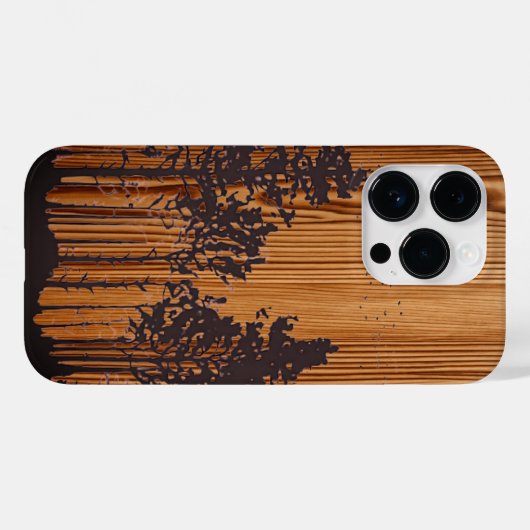Gepersonaliseerd gegraveerd hout - houten Case-Mate iPhone case (Achterkant (horizontaal))
