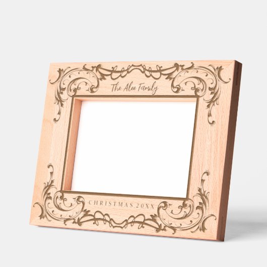 Gepersonaliseerd gegraveerd hout kerst Afbeelding  (Links)