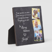 Gepersonaliseerd geheugen in stand houden Modern 3 Fotoplaat (Voorkant)