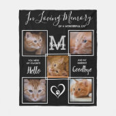 Gepersonaliseerd geheugen opslaan Foto Memorial Fleece Deken (Voorkant)
