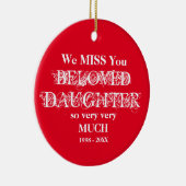 Gepersonaliseerd geheugen-Ornament Keramisch Ornament (Rechts)