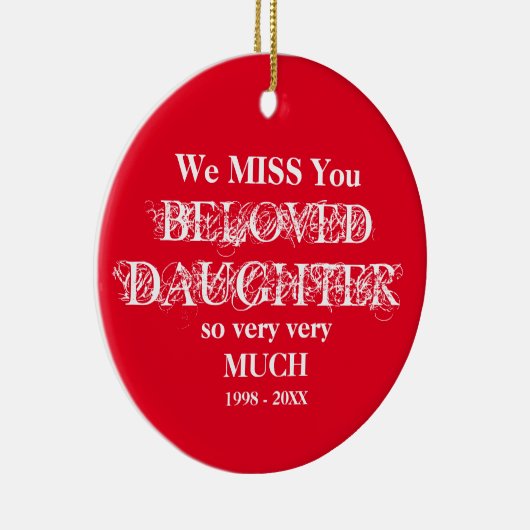 Gepersonaliseerd geheugen-Ornament Keramisch Ornament (Rechts)