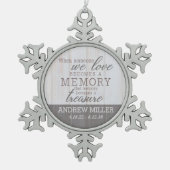 Gepersonaliseerd geheugen Snowflake Ornament (Voorkant)