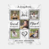 Gepersonaliseerd geheugen van memorial Loving Phot Fleece Deken (Voorkant)