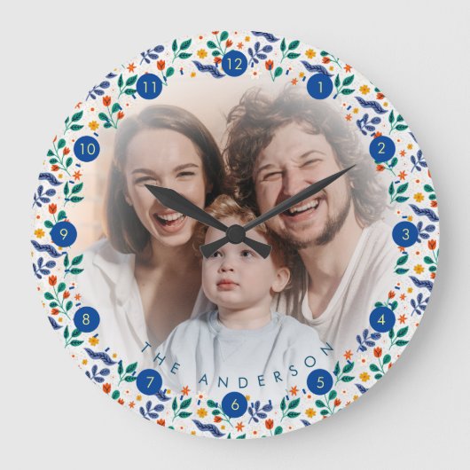 Gepersonaliseerd geheugen voor grote fotocollage v grote klok (Voorkant)