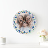 Gepersonaliseerd geheugen voor grote fotocollage v grote klok (Huis)